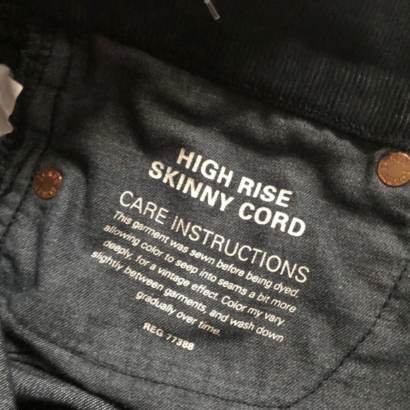 J Crew High Rise Skinny Cords Corduroy Pants Black Stretch Cotton Blend Sz 27 - Picture 6 of 9